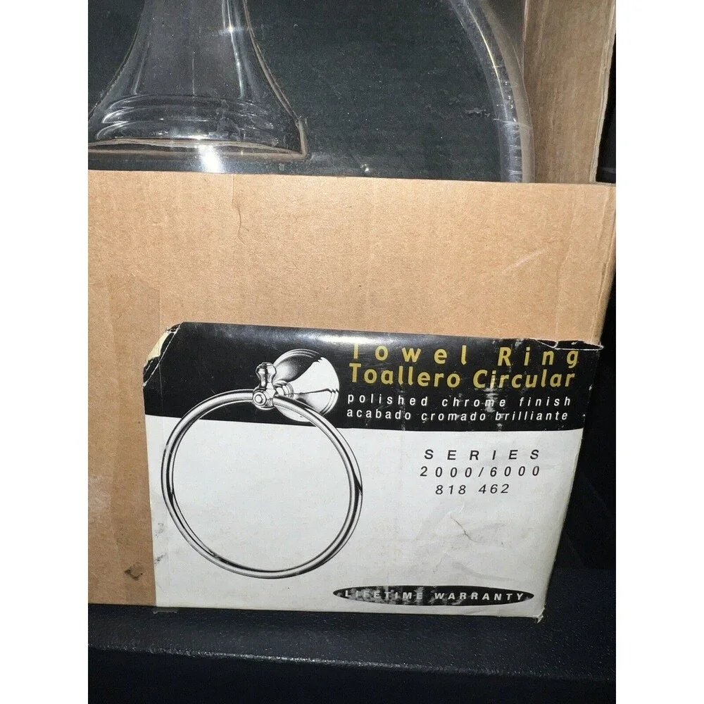 Pegasus Towel Ring Toallero Circular Solid Brass Polished Chrome Finish New